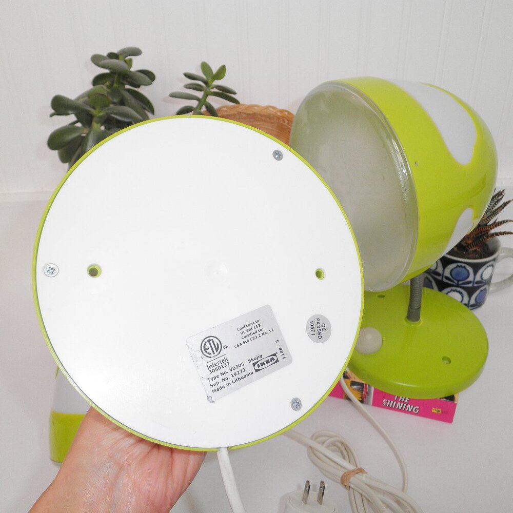 Vintage IKEA 2000s Skojig Lime Green Pair of Cloud Mushroom Lamps Mountable Y2K - Picture 2 of 9